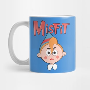 Misfit Elf 1 Blue and Red Mug